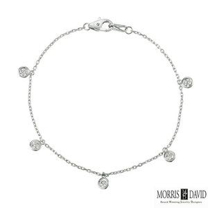 1.00 Carat Natural Diamond Bezel 5 Stone Bracelet